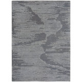 Abstract Area Rug in Blue/Ivory