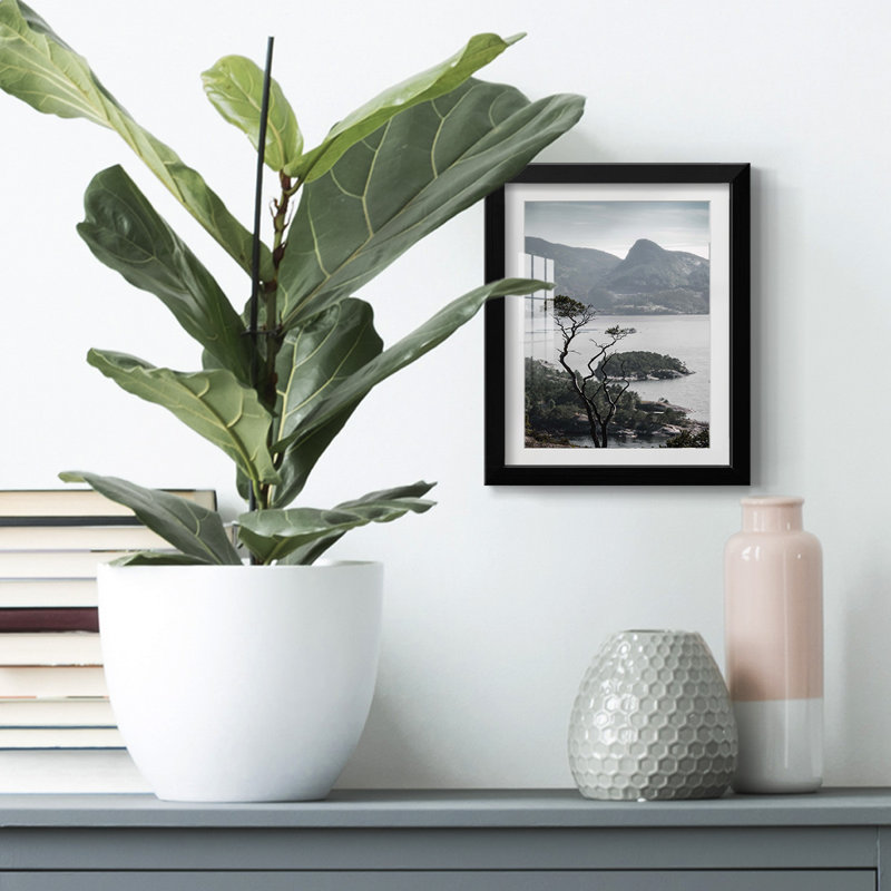 View from Above -Framed Print, 28.5" H x 20.5" W, Black