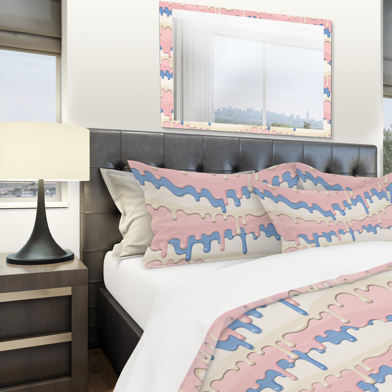 Ensemble de housse de couette en chocolat fondu designart, Housse de couette grand + 2 taies décoratives