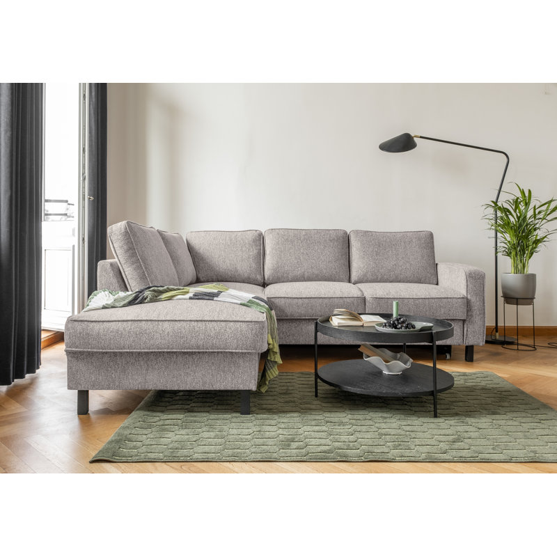 Molly Corner Sofa Bed, Salt/Pepper, Left Hand Facing