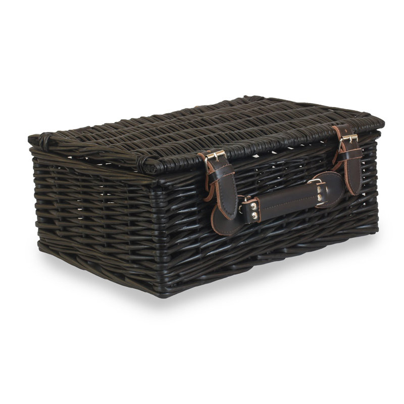Willow Picnic Basket, 15cm H x 36cm W x 26cm D