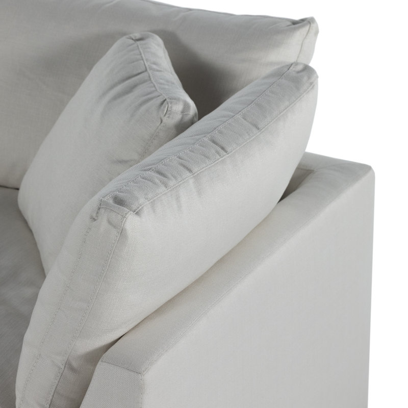 Stevie Modular Sectional, Cream Polyester