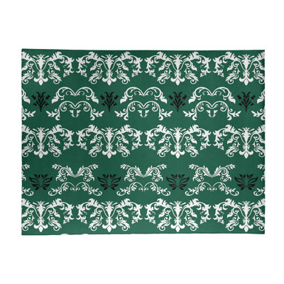 Tapis vert / blanc Damask