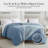 Southshore Fine Linens Vilano Down Alternative Comforter, 240 GSM Double-Brushed Microfiber Oversized All-Season Comforter with Box Stitching, Piped Edges and Corner Tabs, Full/Queen, Coronet Blue-420232246-420232233