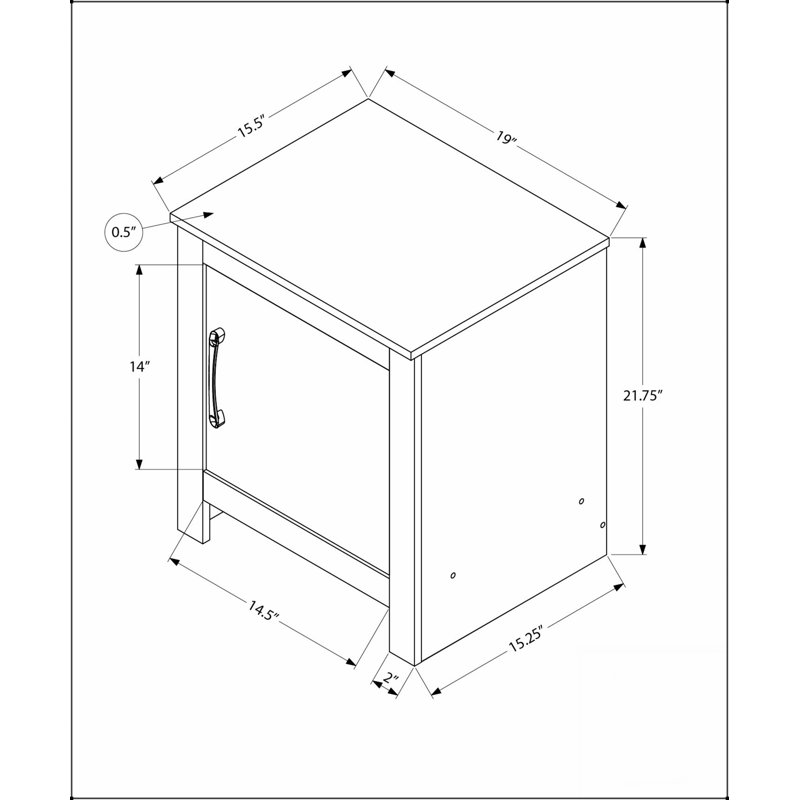 Table d'appoint rustique avec rangement de 22 pouces de hauteur, parfaite pour le salon et la chambre à coucher