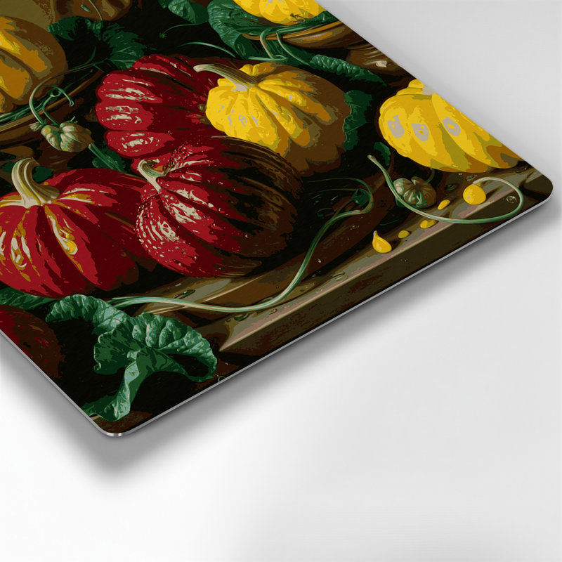 Art mural en métal brun légumes Ulluco, H 12 po x l 12 po