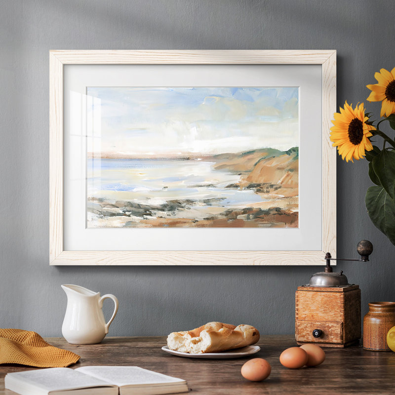 Étude de rivage II - reproduction d'un seul cadre photo, H 14 po x l 20 po x P 1,5 po, Blanc