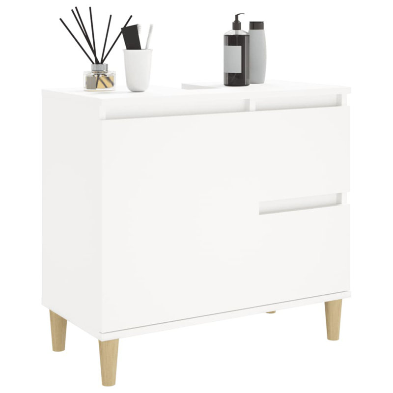 Lakra Bathroom Cabinet 65 x 33 x 60 cm Engineered Wood, White