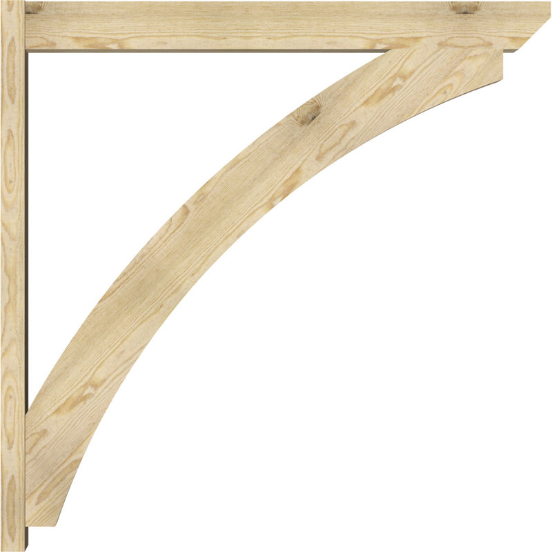 Persienne en bois Thatton, P 46 po x H 46 po, Sapin Douglas de 5 1/2 po (lisse)