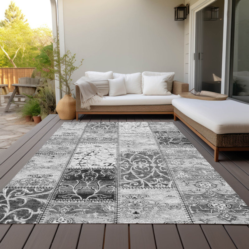 Tapis intérieur / extérieur Framingham avec envers antidérapant, Rectangle 2 pi 6 po x 3 pi 10 po