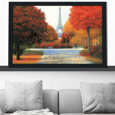 Automne à Paris en couple - Peinture
