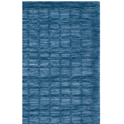 Tapis bleu tissé à la main Caris