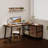 53" L-Shaped Reversible Computer Desk Executive Desk Office Desk- Industrial Style with Storage