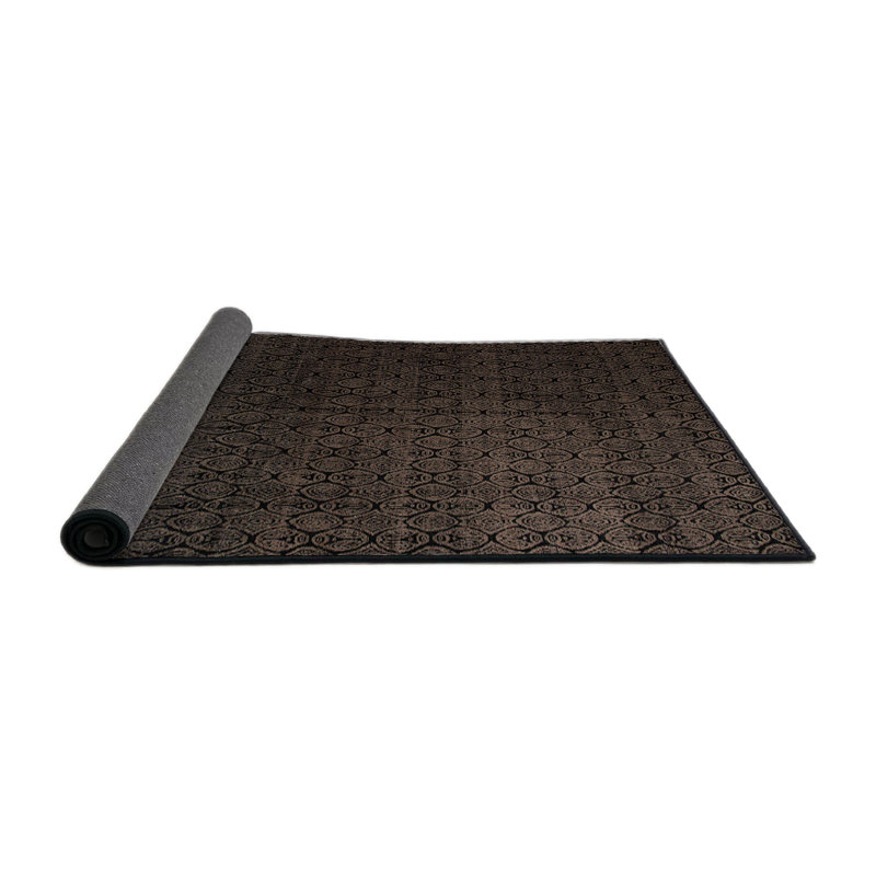 Tapis décoratif multicolore à motif abstrait, Rond 5 pi