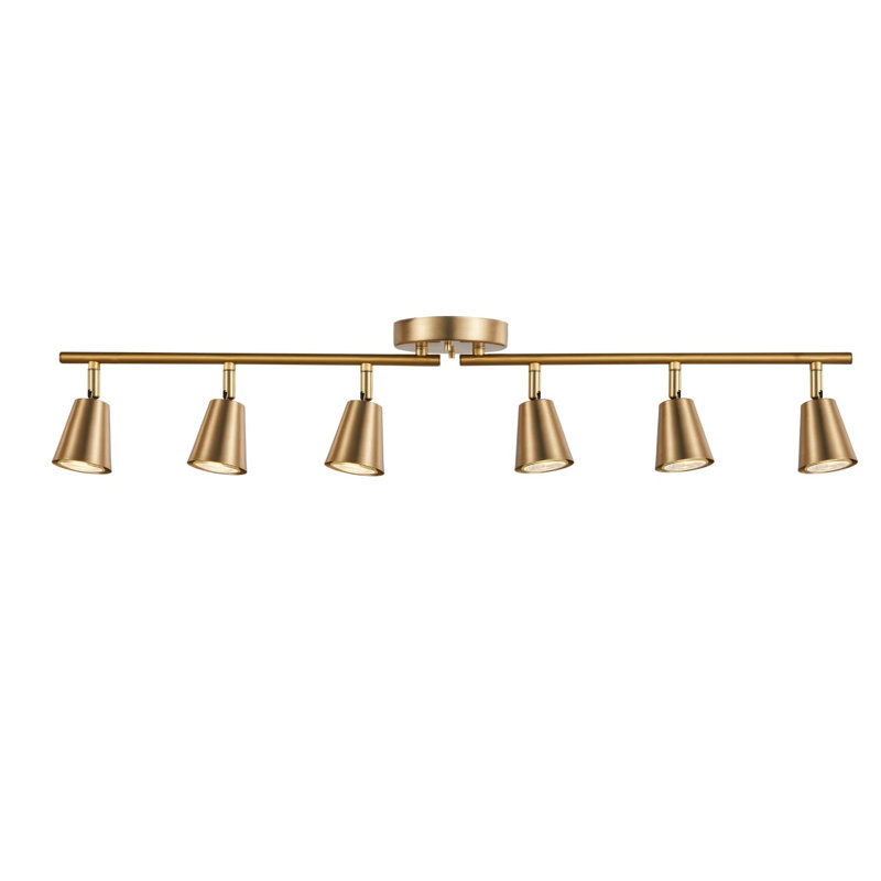 6-Light Adjustable Track Lighting Kit, Foldable Arms
