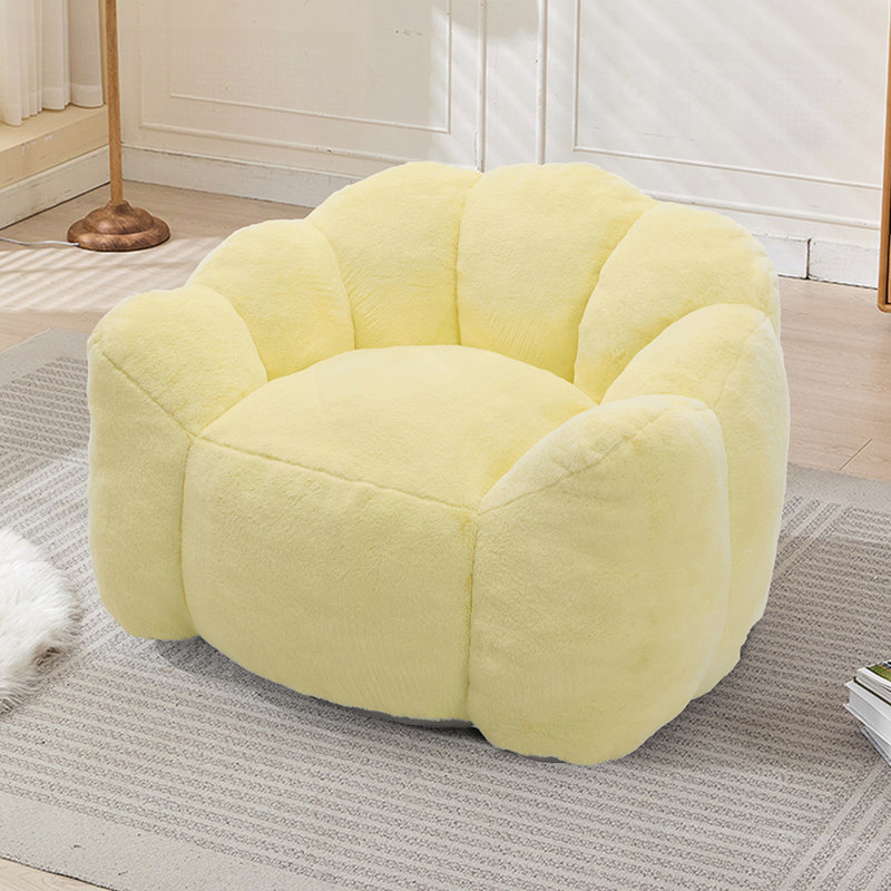 Canapé ergonomique sans assemblage pour fauteuil à billes avec mousse haute densité et tissu anti-salissure pour un confort moderne