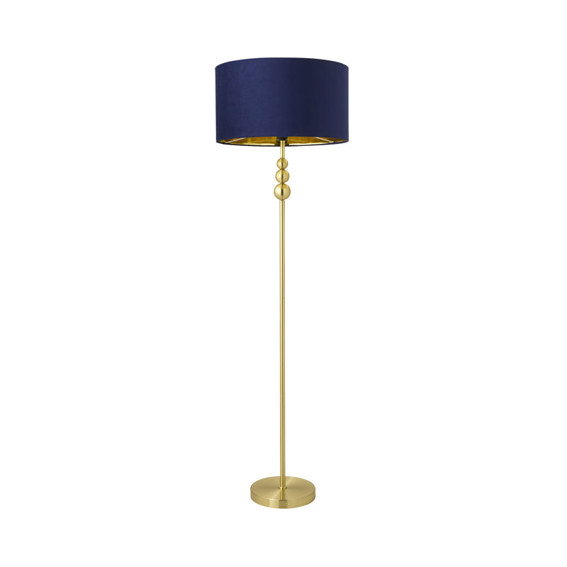 Aaiza 145cm Traditional Floor Lamp, Mirrored, Yes, Blue/Gold