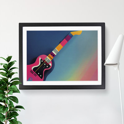 XH1022-6101X Modern Guitar - Single Picture Frame Print