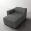 Chaise longue simple en velours côtelé Berlare-944318873