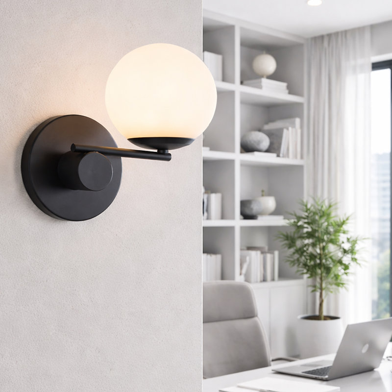 Capri 9-in Integrated LED ETL Certified Wall Sconce Light with 1 Glass Shade