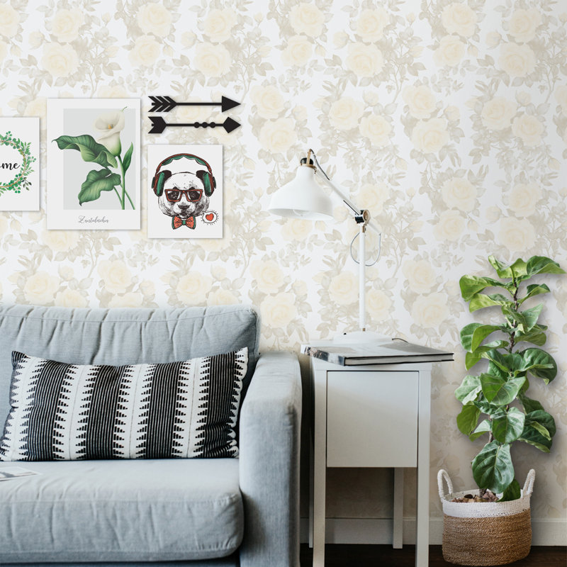 Rouleau de papier peint L 51,18 po x L 41,64 po chumbley, Beige