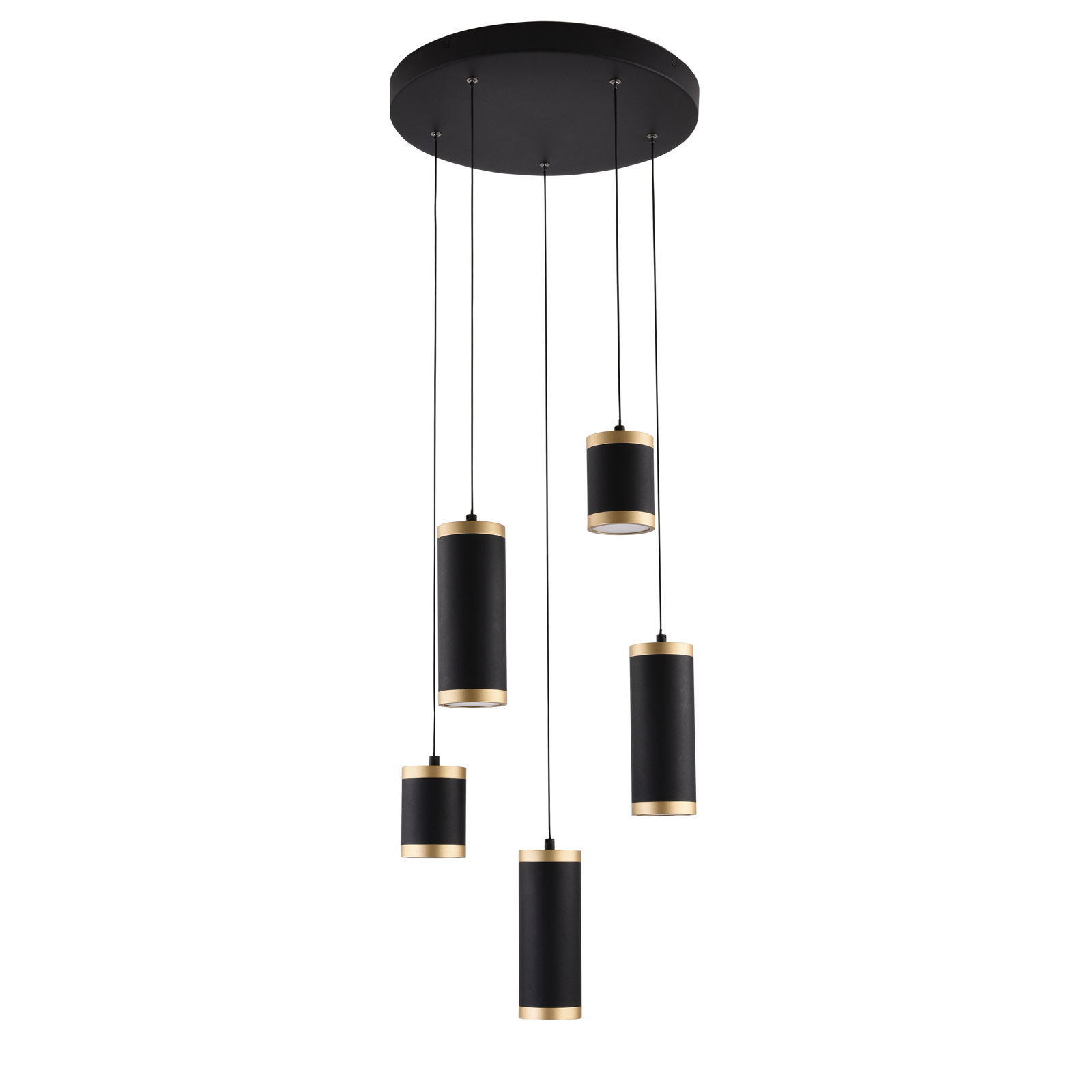 Lynnasia 5 Light Steel Dimmable LED Pendant