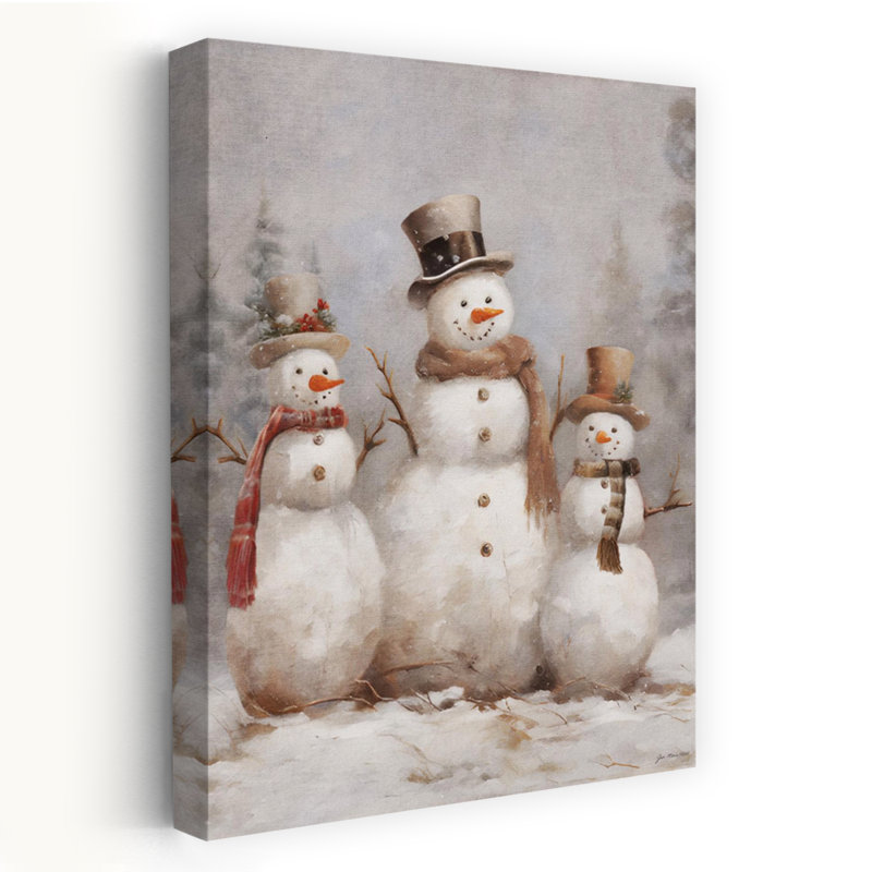 Snow Snow Pals, art contemporain de paysage de pin abstrait, H 48 po x l 32 po