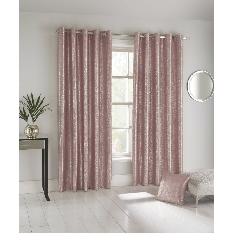 Desiree Blackout Curtain Pair, Width 229 x Drop 229 cm, Pink