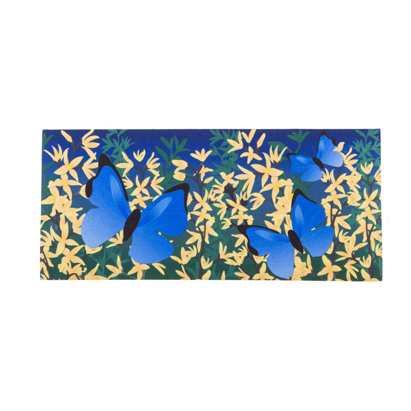 Tapis d'extérieur antidérapant 22 po x 10 po Forsythia Sassafras