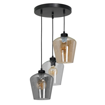 Valparaiso 3 - Light Black Pendant