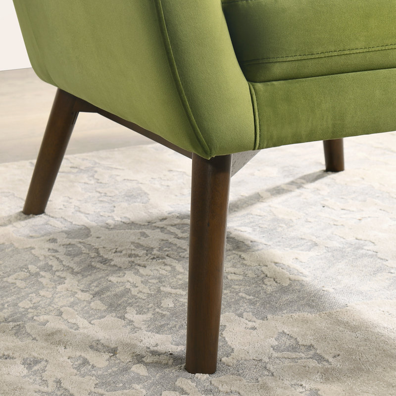 Fauteuil Ahrens, Velours vert pistache