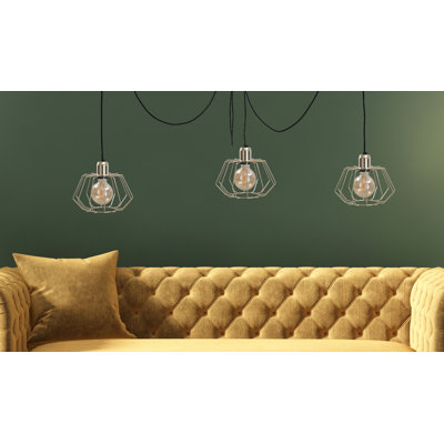Bolanos 3 - Light Gold Geometric Pendant
