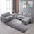 Mélange de coton gris clair sélectionné