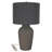 27" H Ceramic Dimpled Table Lamp, Brown Linen Shade and Iron Base, Elegant and Versatile Lighting
