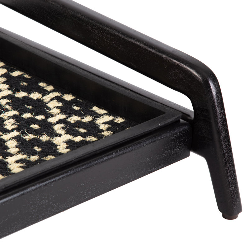 Support à bottes en bois massif de qualité supérieure avec tapis en fibre de coco naturelle - Rangement pour chaussures