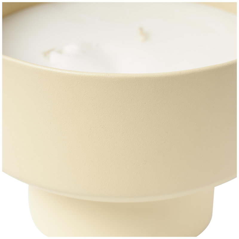 Bougie décorative en métal 50 oz 3 mèches avec cire blanche, H 5,30 po x l 7,15 po x P 7,15 po