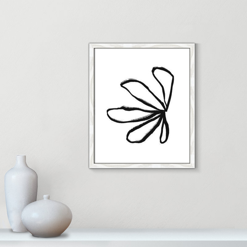 «Line Dessin Collection Petals» encadré sur papier par Leah Straatsma, reproduction, H 19 po x l 16 po x P 1,25 po