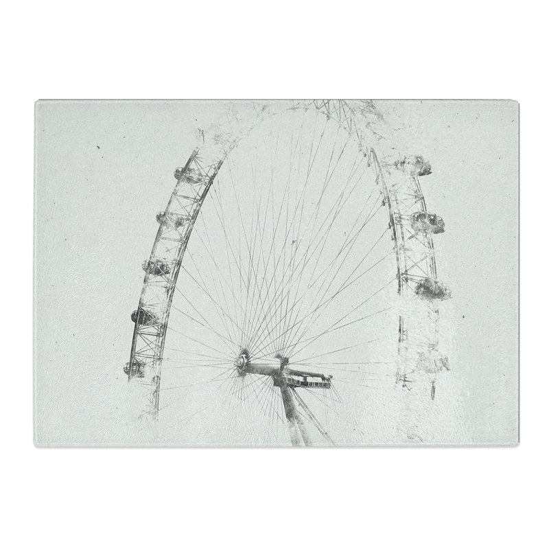Tempered Glass the London Eye London Chopping Board, 28.5 cm x 39 cm
