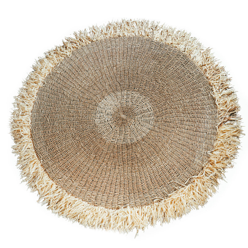Round 150 cm x 150 cm Hand Woven Indoor / Outdoor Area Rug