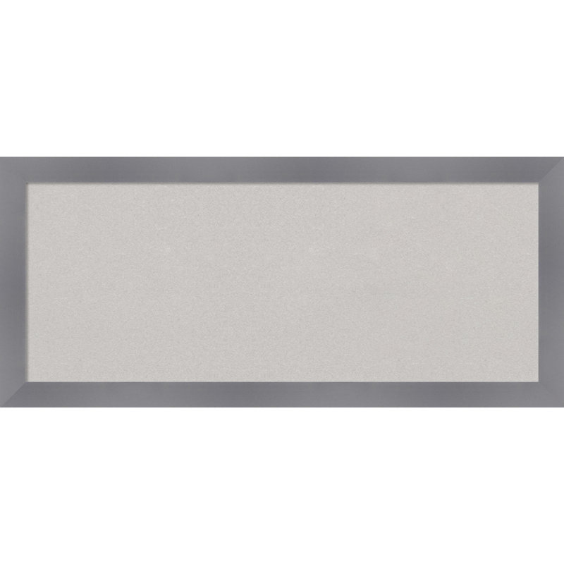 Panneau de liège gris, cadre en bois gris Edwin - babillard, tableau d'organisation, tableau d'affichage, 18 po x 26 po, Gris