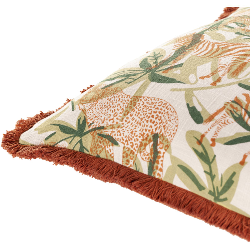 Lantilly Floral Cotton Throw Pillow, Down, 20'' x 20''