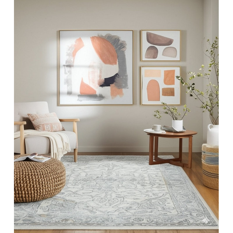 Hand Tufted Wool Floral Area Rug