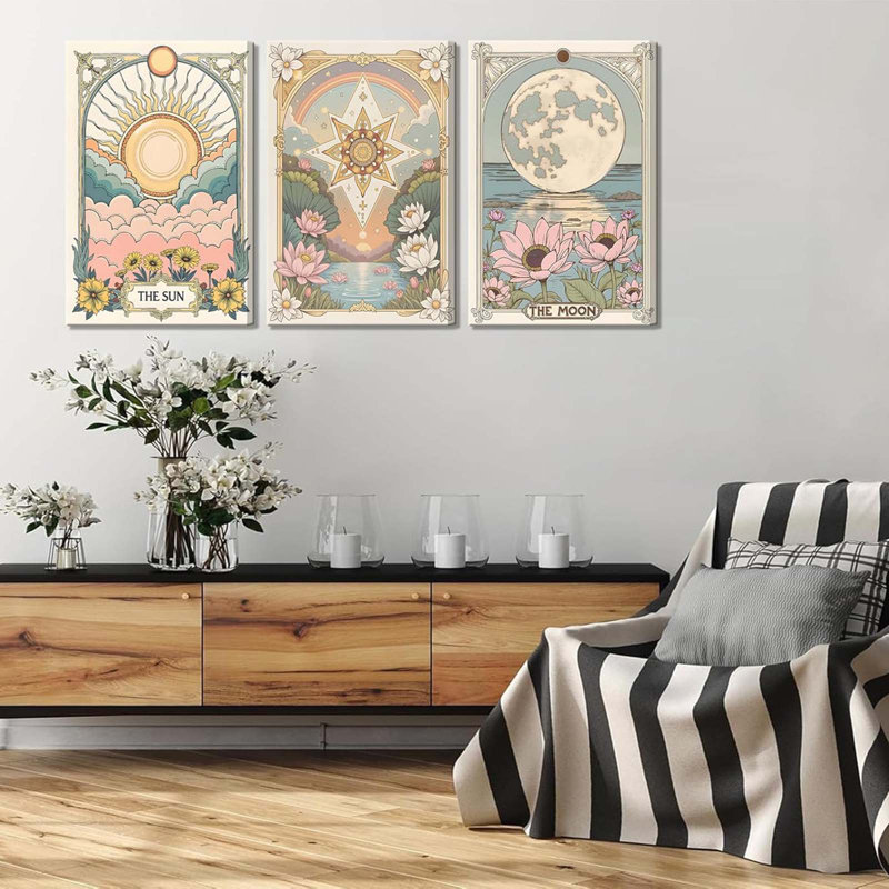 3 Piece Wrapped Canvas Print, 60 cm H x 40 cm W