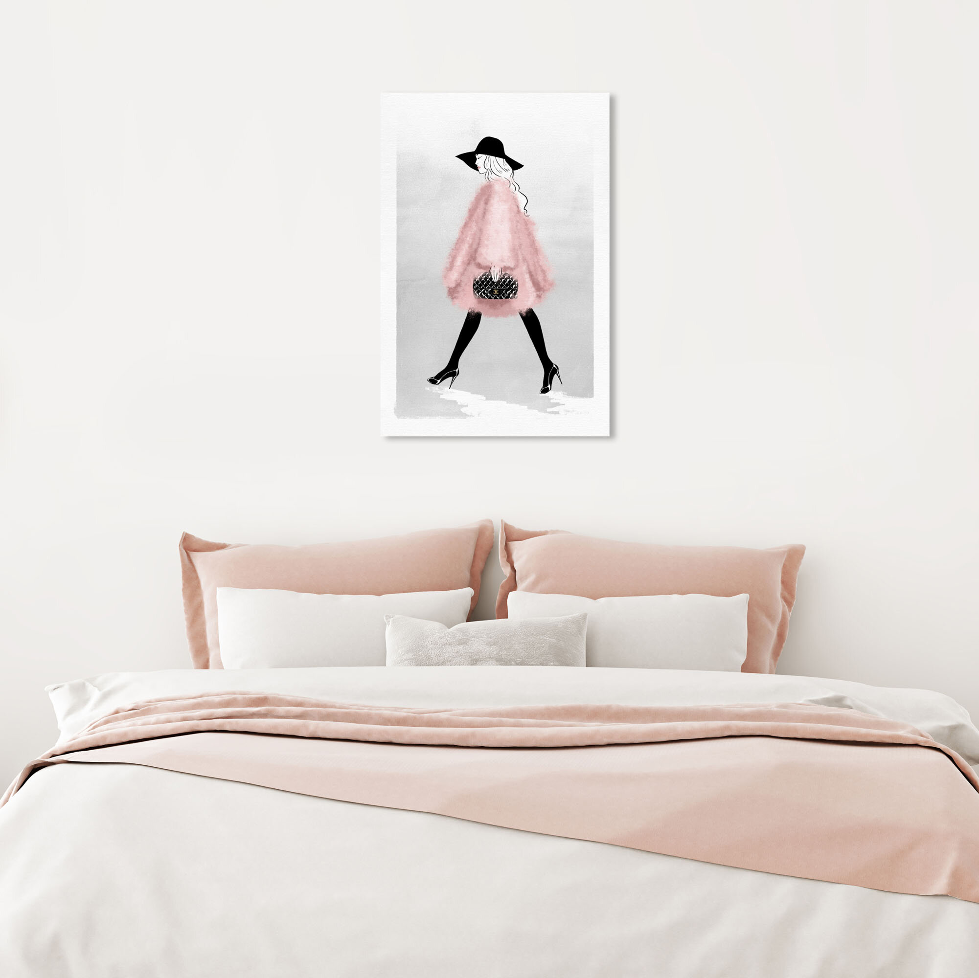 Cheap Simplicity Fashion Girl Poster and Print Wall Art Canvas Painting  Paris Perfume Bag Lips Picture Modern Home Decor For Room