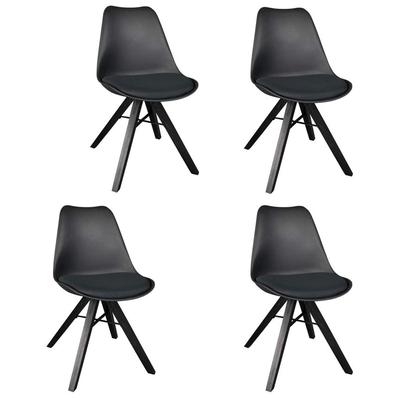 Ensemble de 4 chaises de salle à manger DSW de style moderne Mid-Century