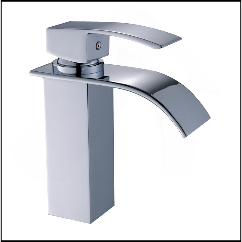 Robinet de salle de bain chromé, robinet pour lavabo de salle de bain, robinet de salle de bain monotrou moderne