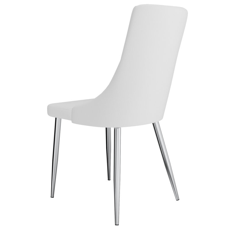 Ensemble repas pour quatre personnes, Chrome, Blanc
