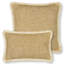 Golden Hour Fringed Square Performance Pillow Cover & Insert