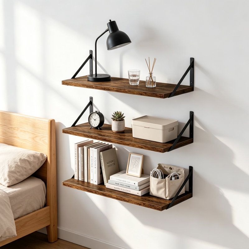Solid Wood Floating Shelf
