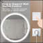 Bathroom Led Vanity Mirror with Adjustable Lighting and Anti-Fog Function